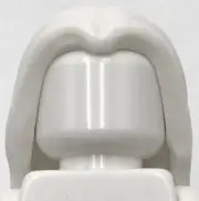 Lego New White Minifigure Hair Long Parted in Center Piece