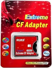 RGBS SD SDHC SDXC to High Speed Extreme Compact Flash CF Type I UDMA Memory Card Adapter Support 16/32/64/128 GB
