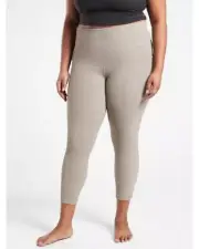 ATHLETA Salutation Stash Pocket ll Rib 7/8 Tight Plus 2X | Bluff Grey NEW