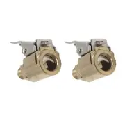 2Pcs Tire Inflatable Straight Copper Open Flow Lock-On Air Chuck Car Accessories