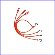 Durable 30" Bungee Cords with Nylon Hook - 4 Pack, UV & Chemical Resistant