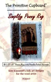 SIMPLIFY PENNY RUG PATTERN-THE PRIMITIVE CUPBOARD-A KIM KLASSEN DESIGN