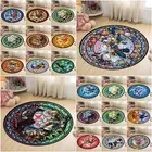 Kingdom Hearts Room Floor Mat Circle Round Carpet Anti-slip Chair Rug Mat Gift