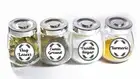 120 Spice Jar Labels Leaves Design choose either vinyl or transparent.