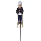 5'11" Rustic Flannel Shirt Scarecrow Fall Yard Stake Outdoor Halloween Decor
