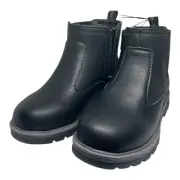 Boys Black Boots By Wonder Nation Size: 11