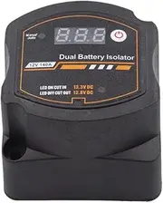 Dual Battery Isolator 12V 140A Auto Manual Voltage Sensitive Relay with Digital Voltmeter Smart VSR for Car RV Boat Marine