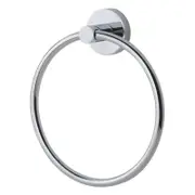 MIXX Chrome Pre Pack Chia Round Towel Ring