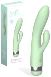 Playful Stunner 7.5" Super Soft Silicone Rabbit Vibrator