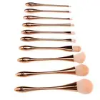 10pcs Brush Set Eye Shadow Concealer Blusher Brush Brush T Rose Gold