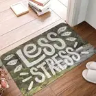 Fuuny Word Doormat Bath Mat Less Stress Hallway Carpet Entrance Door Rug Home