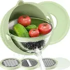 4-1 Colander with Bowl Set - Strainers for Kitchen, Food Strainers and Colanders