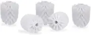 Augro 5 Pack Toilet Brush Heads, Bulk Toilet Brushes with 12mm Thread, Replacement Brush Heads 8cm Diameter, White