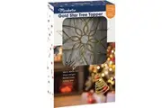 Mirabella Christmas 30cm Light Up Star Tree Topper Gold each