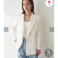 在飛比找蝦皮購物優惠-全新日本購買Loungedress白色麻料西外西裝外套