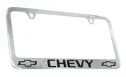 Chevy 2012 logo Chrome Plated Brass Metal License Plate Frame Holder