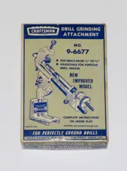 Vintage CRAFTSMAN Drill Grinding (Sharpening) Attachment 9-6677 Made In U.S.A.