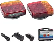 Cordless Tail Lights for Trailer, Magnetic Wireless Tail Lights for Trailer, 2025 Upgrade Magnetic Wireless Trailer Light, Rechargeable LED Tails Light Kit for Tow Truck (2 Set)