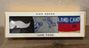 NEW 2017 Hasbro Heritage Junk Food Monopoly Set Of 3 Kids Socks Sz: SMALL 9-2.5