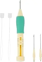 Baxnore Punch Needle Embroidery Kit, Complete Starter Set with 3 Adjustable Wooden Handle Needles, Includes Threader, Needles for Rug Hooking Fabric (#2)
