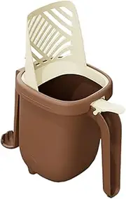 Cat Litter Scoop And Holder, Litter Box Organizer Cleanup Kit, Portable Kitten Litter Shovel With Bracket And Waste Can, Large Capacity Cat Scoop Holder,For Pet Indoor Use, Easy And Efficient Cleaning