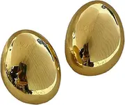 [Angyape] Chunky Gold Hoop Earrings for Women, Lightweight Waterdrop Hollow Open Hoops Tear Drop Silver Gold Trending Oversized Statement Style Earrings Hypoallergenic Gold Plated Earrings Fashion Jewelry for Women Girls