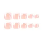 24Pcs Artificial Toe False Nails Tips Press on Nails Fake Nails for Manicure