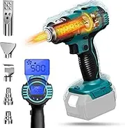 TASDISE Heat Gun, Heat Gun, 50℃-550℃ Adjustable Temperature, Cordless Heat Gun, Compatible with Makita 18V Battery, Heat Gun, Brushless, No Battery