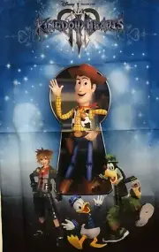 Square Enix Disney Kingdom Hearts 3 III Gamestop Promo Cloth Banner 40" x 26"