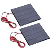 2pcs DC9V 2W Epoxy Solar Panels Poly Battery Toys Charger Module W/ 100cm Cable