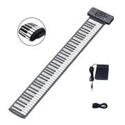 Catzon 88 Key Roll Up Piano Portable Electric Piano Keyboard with Sustain Pedal for Kids Beginners Great Gift