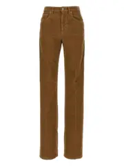 [Saint Laurent Paris] Saint Laurent Paris-Pantaloni Clyde A Vita Alta In Velluto A Coste-Donna 29