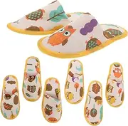 [OATIPHO] Foam Slippers for Boys and Girls Owl Design Anti-slip Warm Breathable Indoor House Shoes