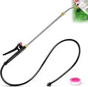 Enhon Pump Action Pressure Sprayer Wand universal, Retractable 29" Stainless Steel Replacement Sprayer Wand with PVC Replacement Hose & Shut off Valve
