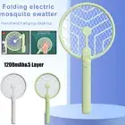 2 In 1 USB Electric Racket Fly Swatter Mosquito Insect Killer Zapper Rechargable
