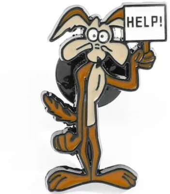 Classic WB Cartoon characters enamel pin - Wile E. Coyote #3 - Free AU Post