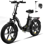 [EU Direct] EVERCROSS EK6 Electric Bike 48V 15AH Battery 250W Motor 20inches Tires 45-90KM Max Mileage 120KG Max Load Fo