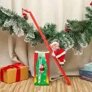 Christmas Decoration Electric Ladder Santa Claus Climbing Beads Santa Claus