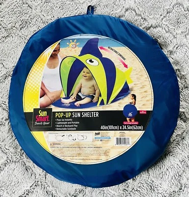 Sun Smart Pop Up Tent Beach Shelter Baby & Toddler Portable Cabana Carry Bag