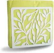 New Metal Modern Leaves Tabletop White Napkin Holder/Freestanding Tissue Dispenser, for Kitchen Countertop, Dining Table, Indoor & Outdoor