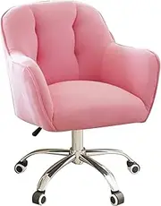 SJIALEN Home Office Chair, Mid-Back Ergonomic Computer Desk Chair with Mute Casters Swivel Armchair Modern Home Bedroom Office Chair Desk Chairs(Pink)