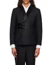 Thom Browne Double Breasted Back Split Jacket 1 black
