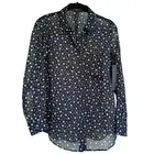 Love for Humanity Couture Button Down Shirt sz Small Stars Black w/ White Stars