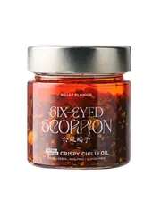 Six Eyed Scorpion - Extra Spicy Crispy Chilli Oil 212ml - V GF