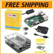 Raspberry Pi 3 B+ with 64-bit Quad-Core, Clear Case & Noise Filter Power Supply