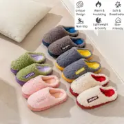 Cozy Men Women Indoor Outdoor Winter Slippers Pillow Slides Non-slip Plush