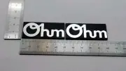 Ohm Walsh Speaker Badge Logo Emblem Custom Made Brushed Silver Pair