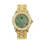 Techno Pave Rapper Bling Gold Plated CZ Metal Band Watches WM 8719 GGR