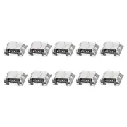 USB Socket Female DIP 5 Pin Connector 1A 30V 5.9mm/Silver Black/10 Pcs