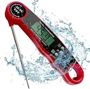 JOLLY GADGETS AUTO Instant Read Digital Thermometer – Waterproof, Fast & Accurate with Backlight Display, Calibration Function, and Wide Temperature Range for Cooking, Grilling, Frying, and Baking